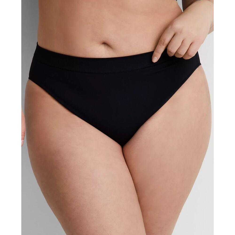 State of Day Women's Seamless High-Cut Underwear Black Size XL 1044
